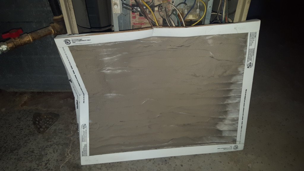 Dirty and Damaged Furnace Filter