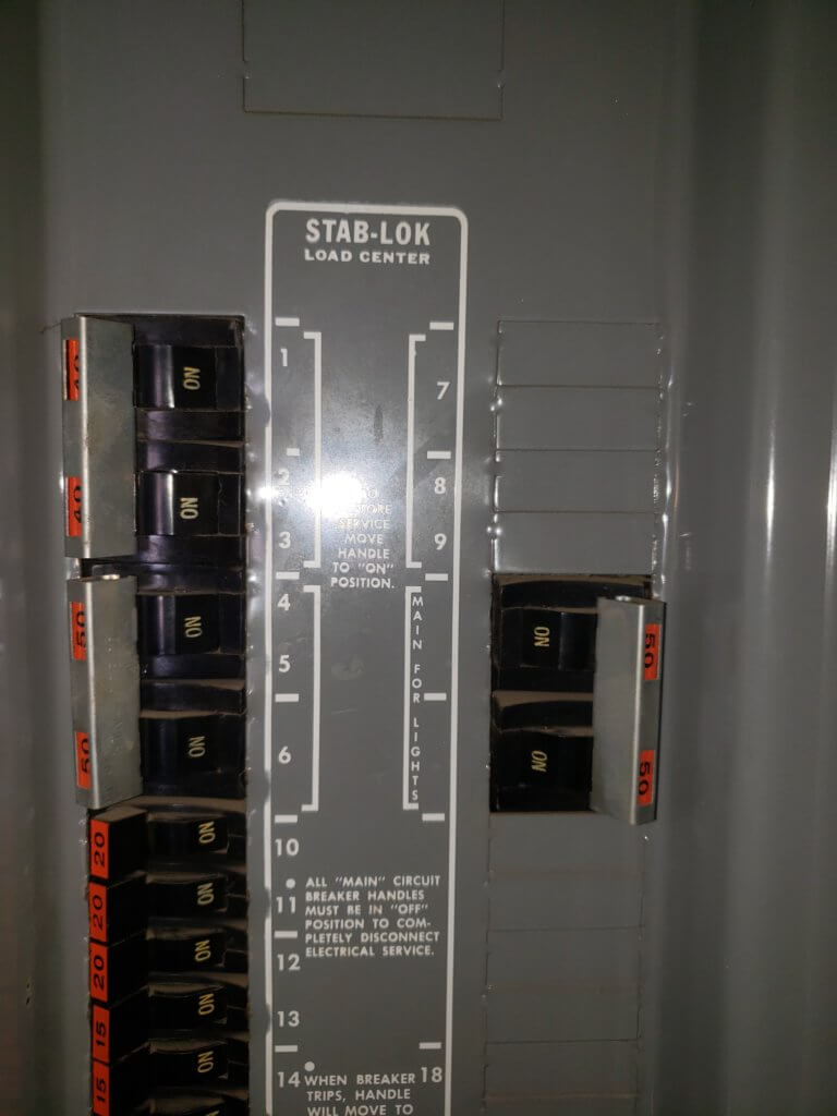 Federal Pacific Stab Lok electrical panel