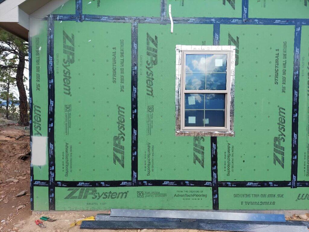 air barrier on a new construction