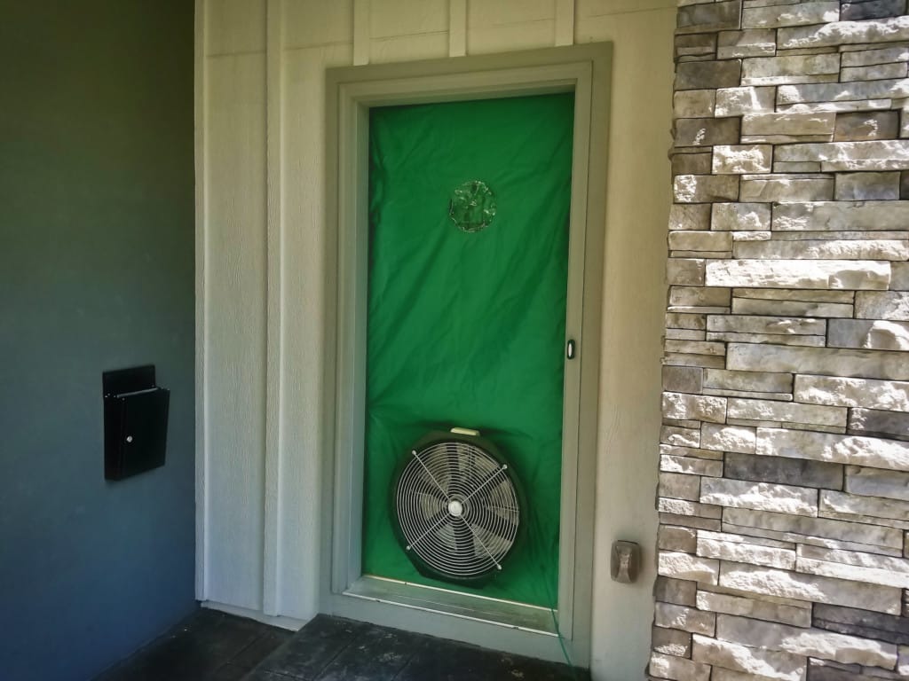 Blower door testing Air Leakage test