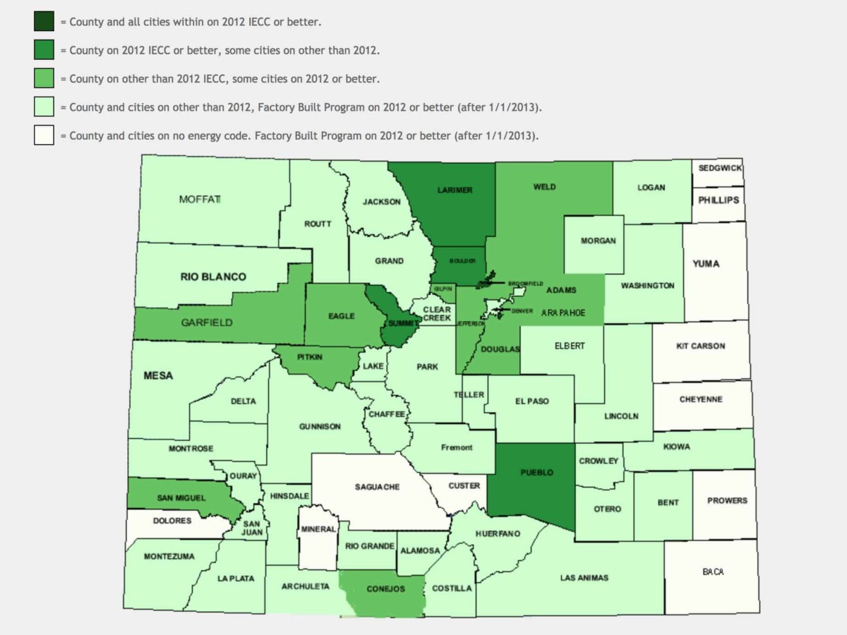Areas requiring blower door testing