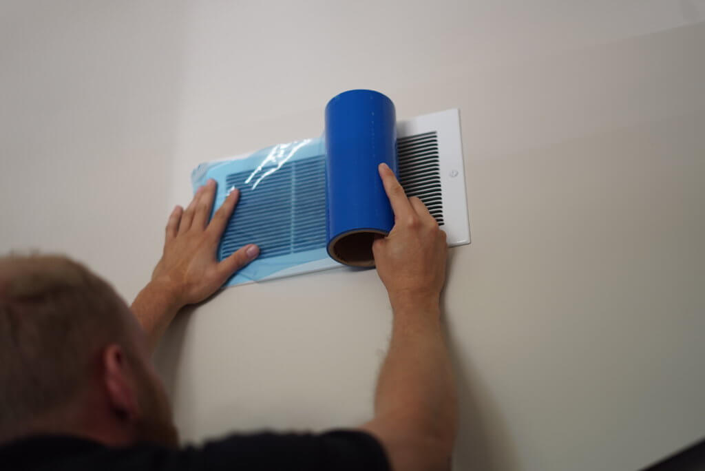 Sealing a register during a Duct Leakage Test