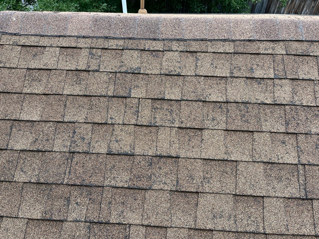 hail damage on a roof