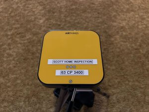 An Airthings Corentium Pro radon testing device