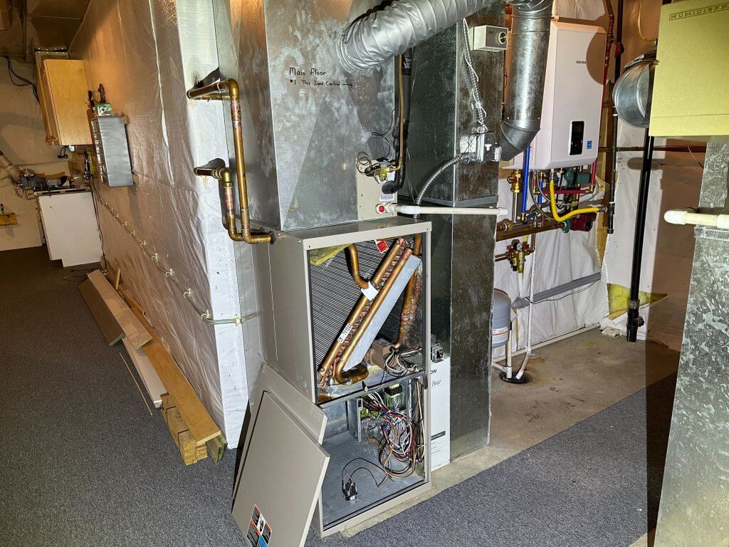 hydronic forced air system