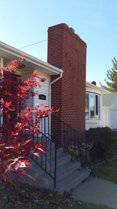 Leaning Brick Chimney