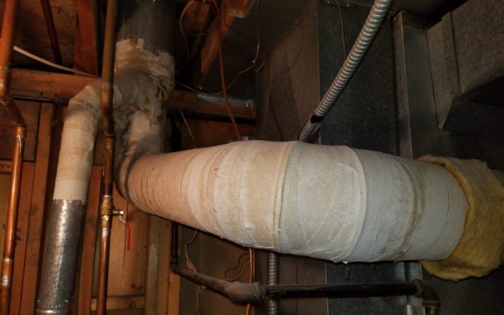 Asbestos Tape Around Furnace Ductwork