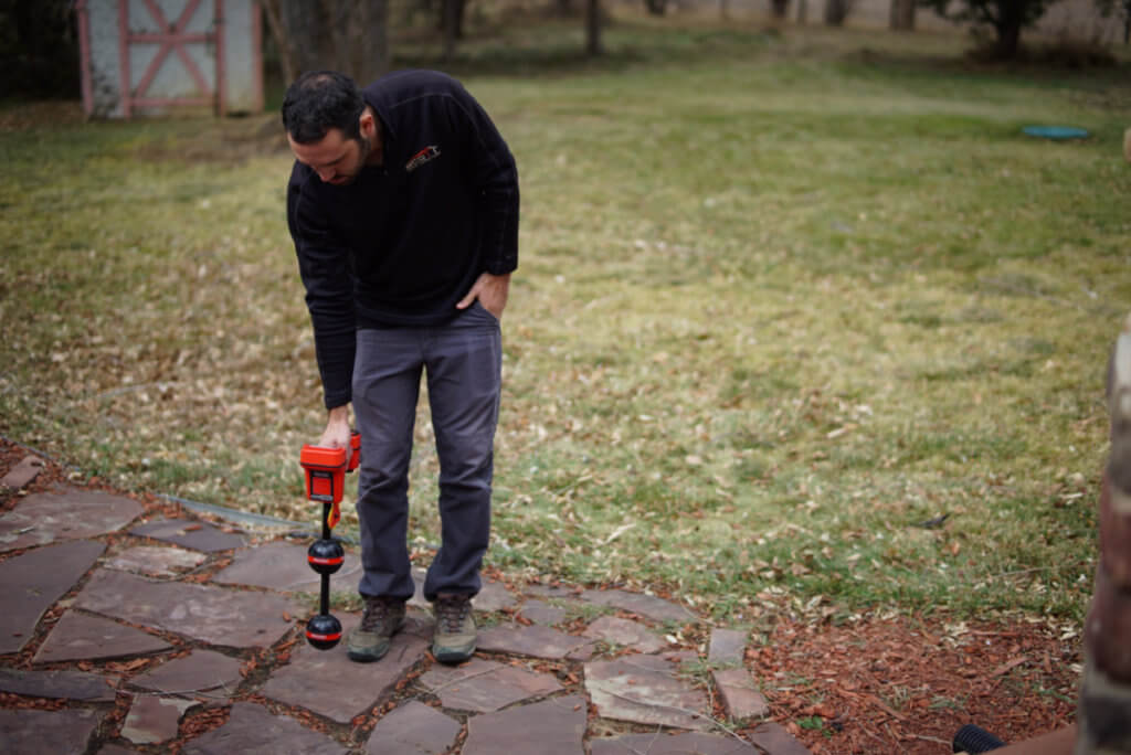 Location a sewer line issue during a sewer pipe inspection.