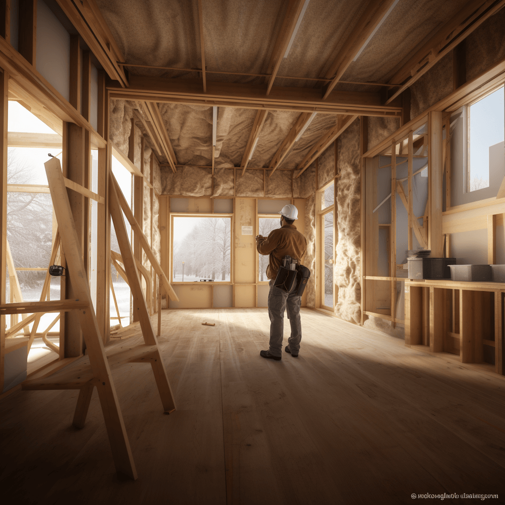 HERS Rater inspecting building