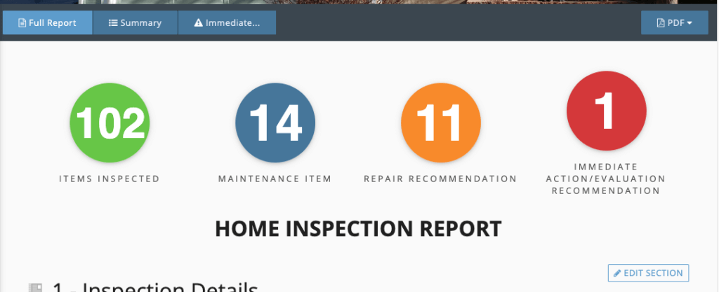Our reports repair items. 