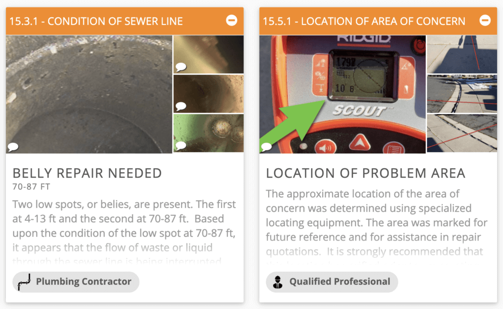 Is a sewer scope worth it? We think so. This image of a sewer line issue can cost upwards of $20k.