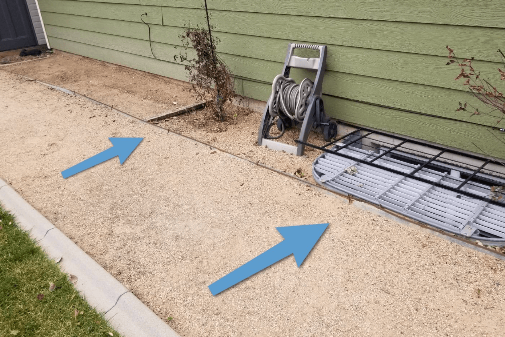 Negative grading noted at a home inspection